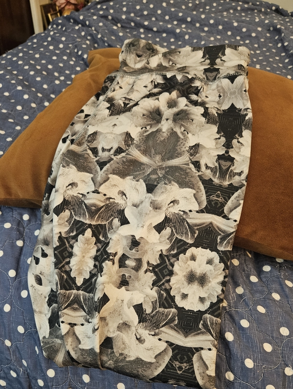 High Energie Monochrome Patterned Junior Leggings, Large